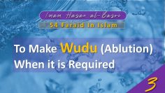 54 Faraid Series – Fard #3: To Make Wudhu When Required (Fri 12 June 2009)